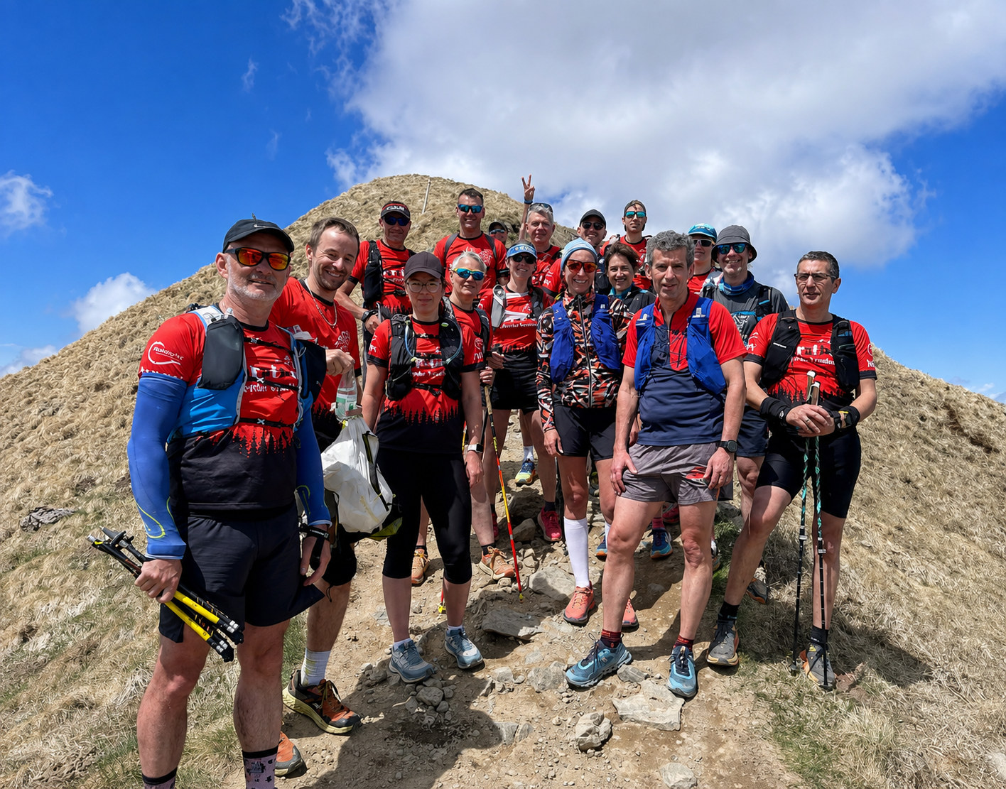Groupe du Marathon du Perche Vendômois en montagne